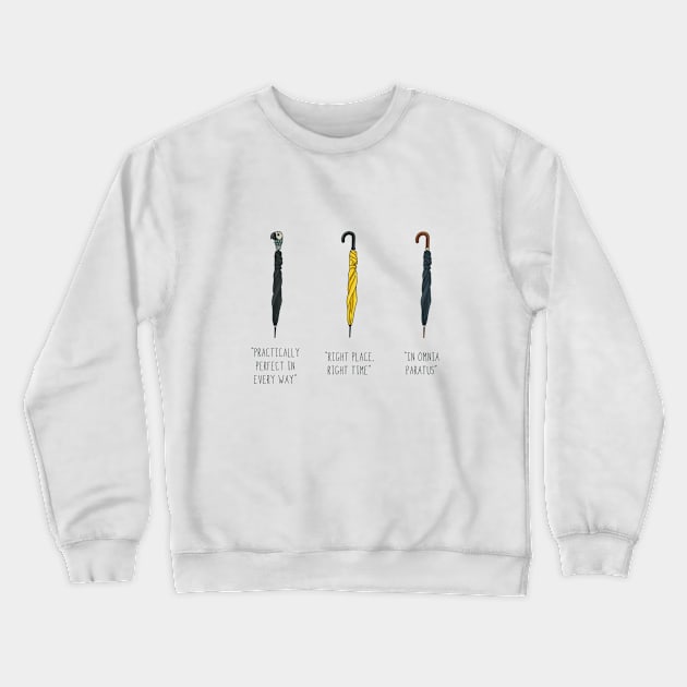 Umbrellas Crewneck Sweatshirt by ScintillaDesiderata 